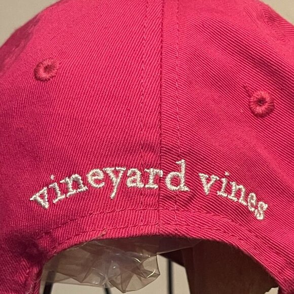 Vineyard Vines Pink Gingham Whale Adjustable Cotton Cap‎ - Picture 2 of 13
